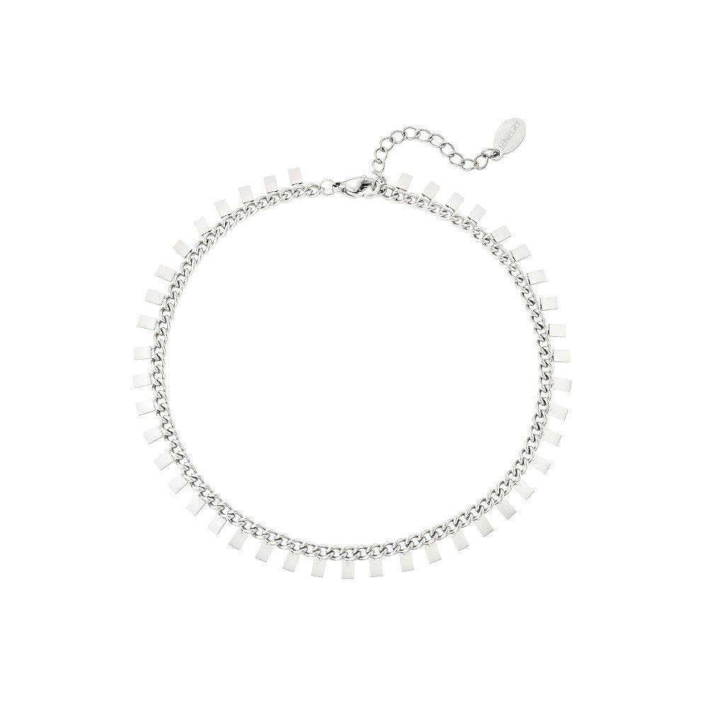 Stainless Steel Armband Floating Bars zilver heeft een fijne schakel en kleine rechthoekige bedeltjes. Deze armband is verkrijgbaar in het goud en zilver. Het armbandje is waterproof, nikkelvrij en hypoallergeen. Bestel hem snel op www.jenelry.com