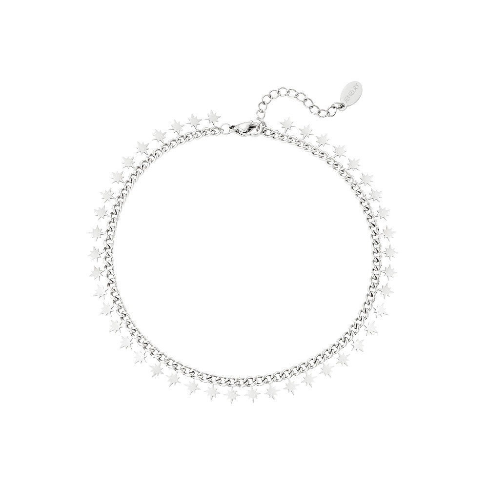 Waterproof armband Starry Nights Zilver, gemaakt van stainless steel. De armband goud verkleurt niet en blijft mooi. Deze waterproof armband is verkrijgbaar in het goud en zilver. www.jenelry.com