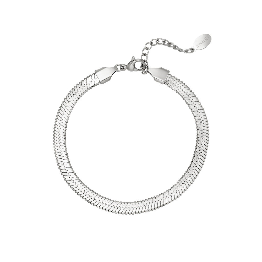 Waterproof Armband Tressed Zilver is gemaakt van stainless steel. De armband verkleurt niet en is nikkelvrij. De armband heeft een gevlochten band en is verkrijgbaar in goud en zilver. De armband is te bestellen op www.jenelry.com