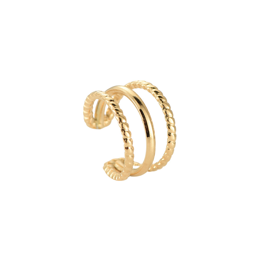 Ear Cuff Stainless Steel in het goud, ear cuff die niet verkleurt. Waterproof Ear Cuff nu te bestellen op www.jenelry.com