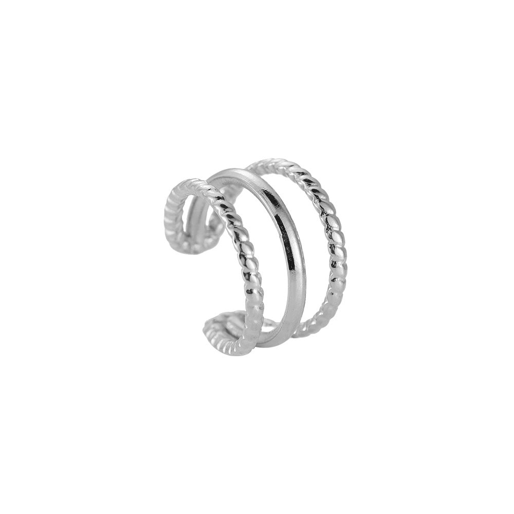 Ear Cuff Stainless Steel in het zilver, ear cuff die niet verkleurt. Waterproof Ear Cuff nu te bestellen op www.jenelry.com