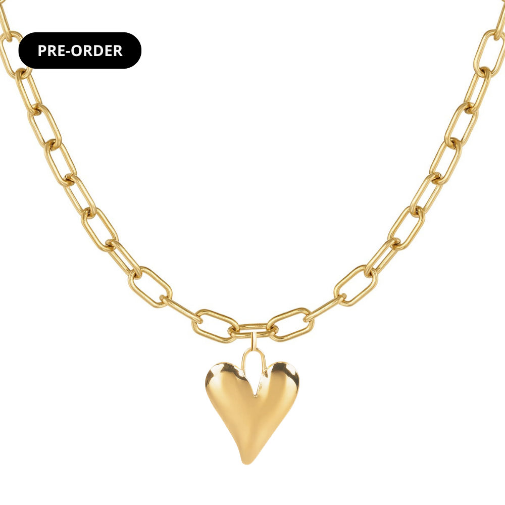 Ketting Big Heart Goud