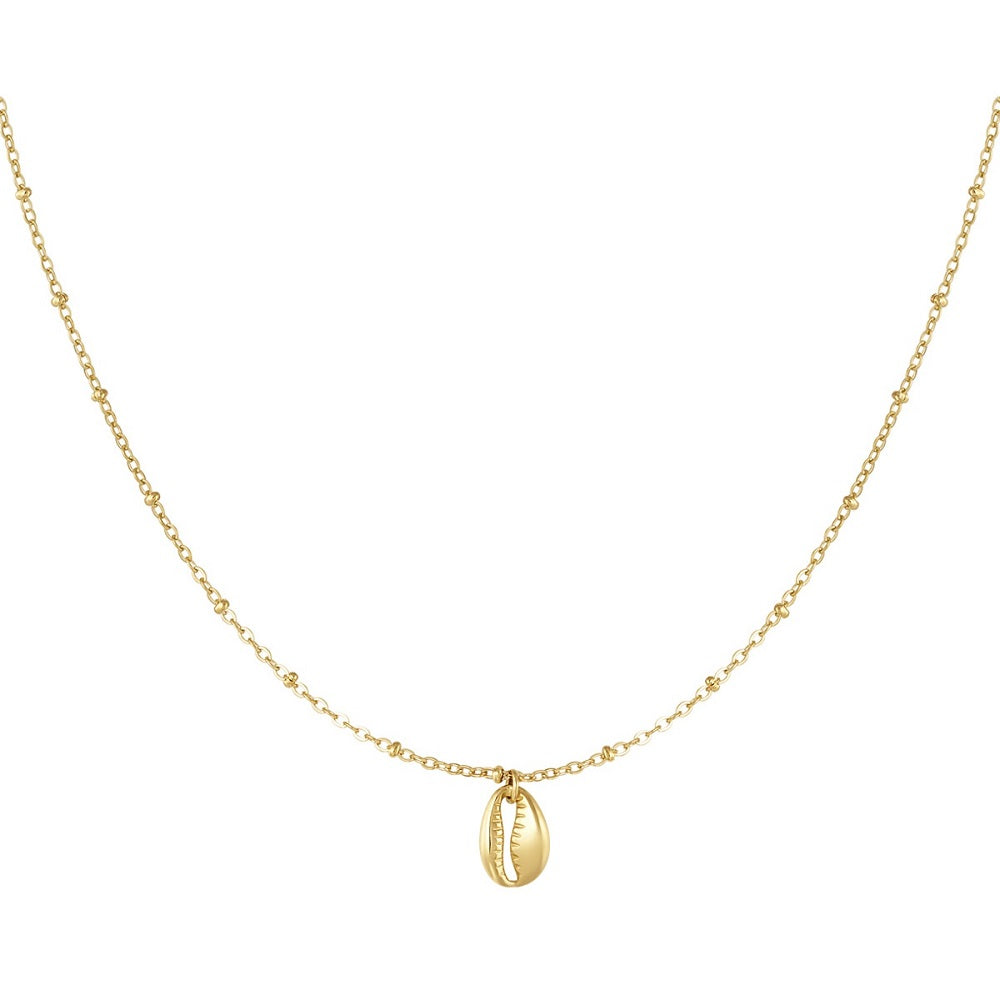Ketting Sea Lover Goud, subtiele ketting met schelp als bedel. De ketting is gemaakt van stainless steel, hierdoor is de ketting waterproof en nikkelvrij. De schelpenketting is te bestellen op www.jenelry.com