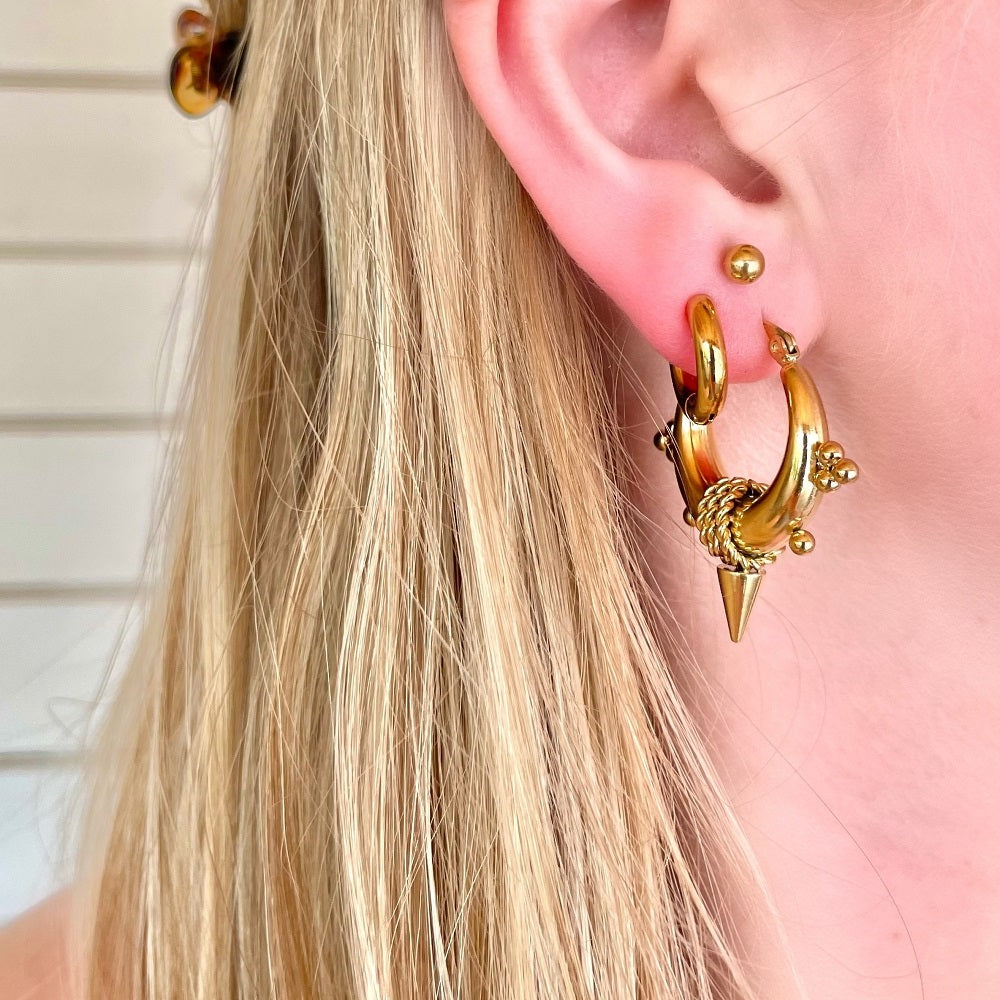 Oorbellen Bali Hoops Bold Goud