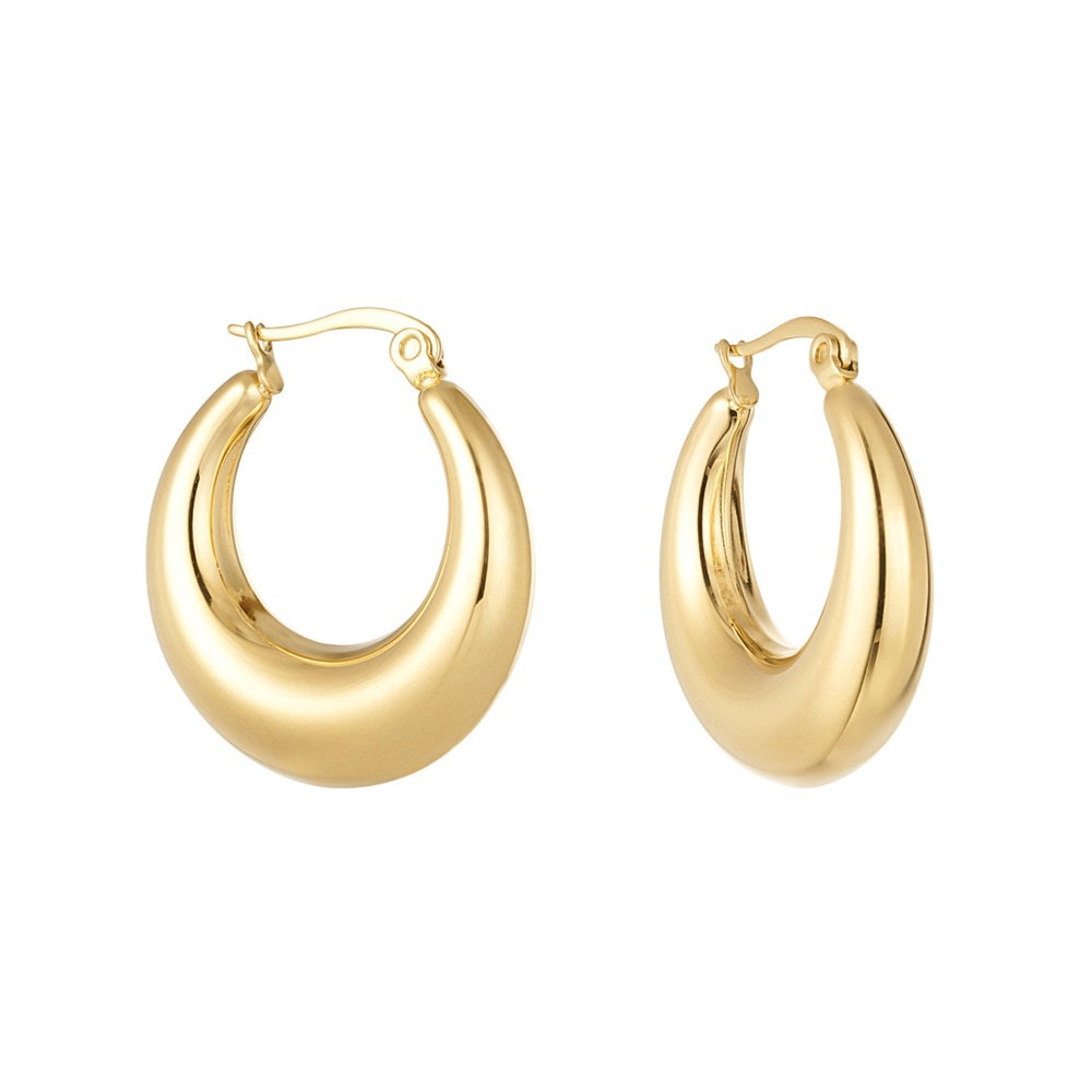 Oorbellen Classic Hoops Large zijn gemaakt van Stainless Steel, hierdoor zijn deze opvallende oorbellen waterproof, nikkelvrij en hypoallergeen. De oorbellen zijn goed afgewerkt en hebben een mooie glans. De oorbellen zijn ook verkrijgbaar in een kleinere variant, bestel deze stainless steel hoops nu op www.jenelry.com
