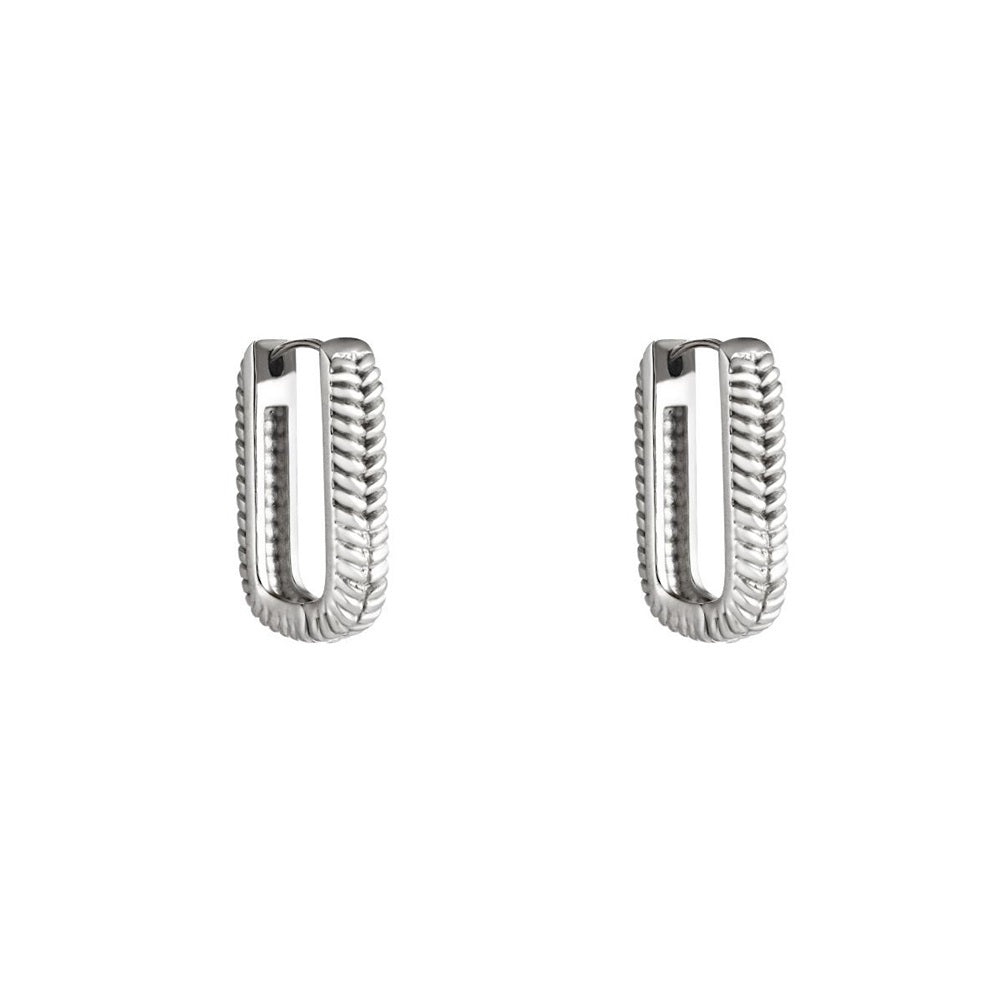 Oorbellen Tressed Zilver