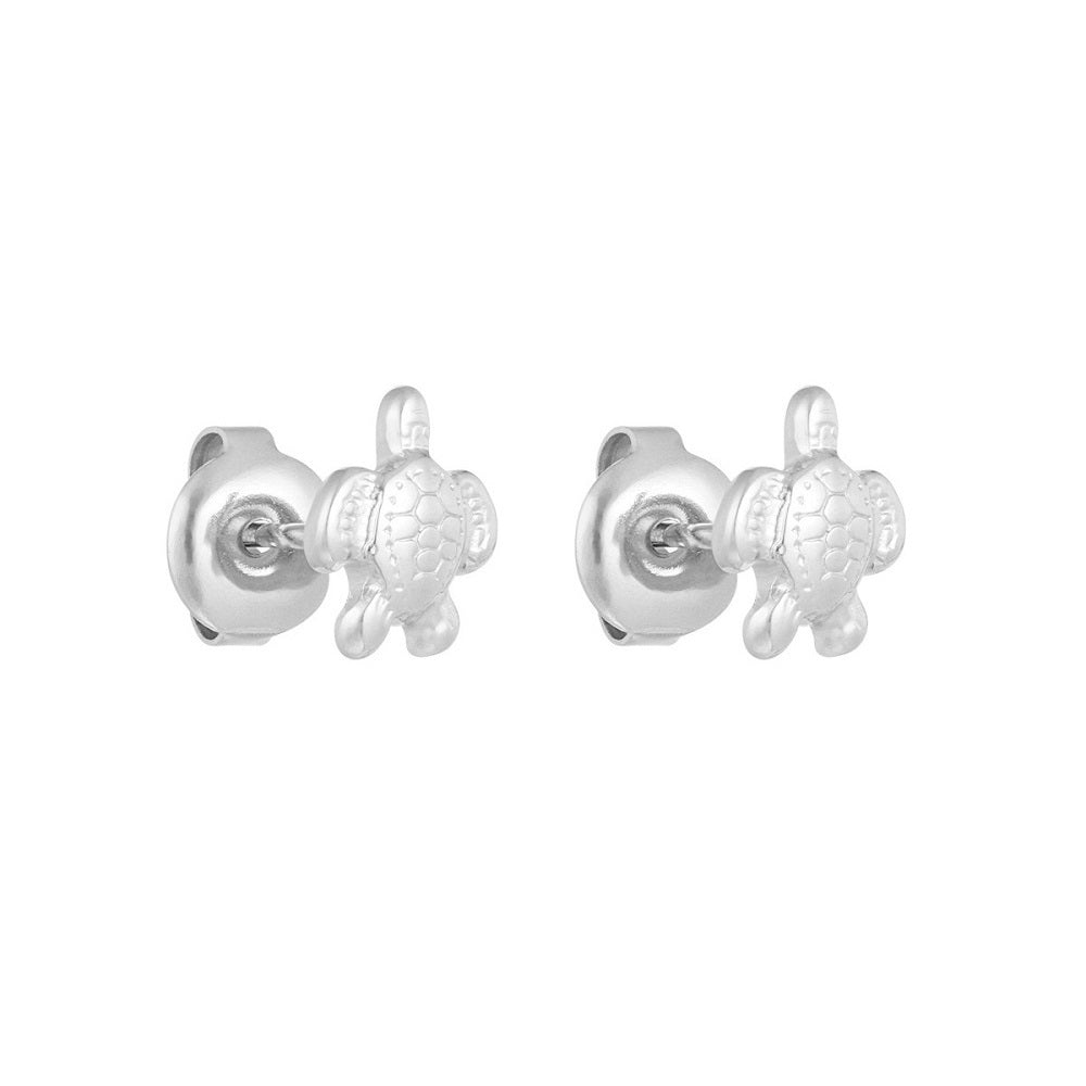 Oorbellen Turtle Zilver