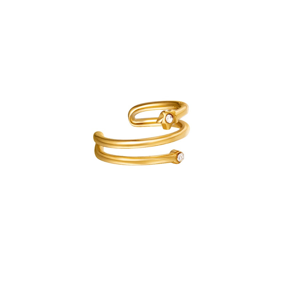 Ear Cuff Spiral Sparks Goud