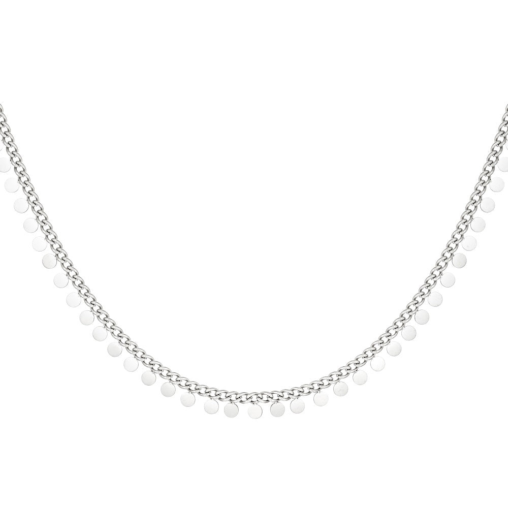 Ketting Dazzling Coins Zilver