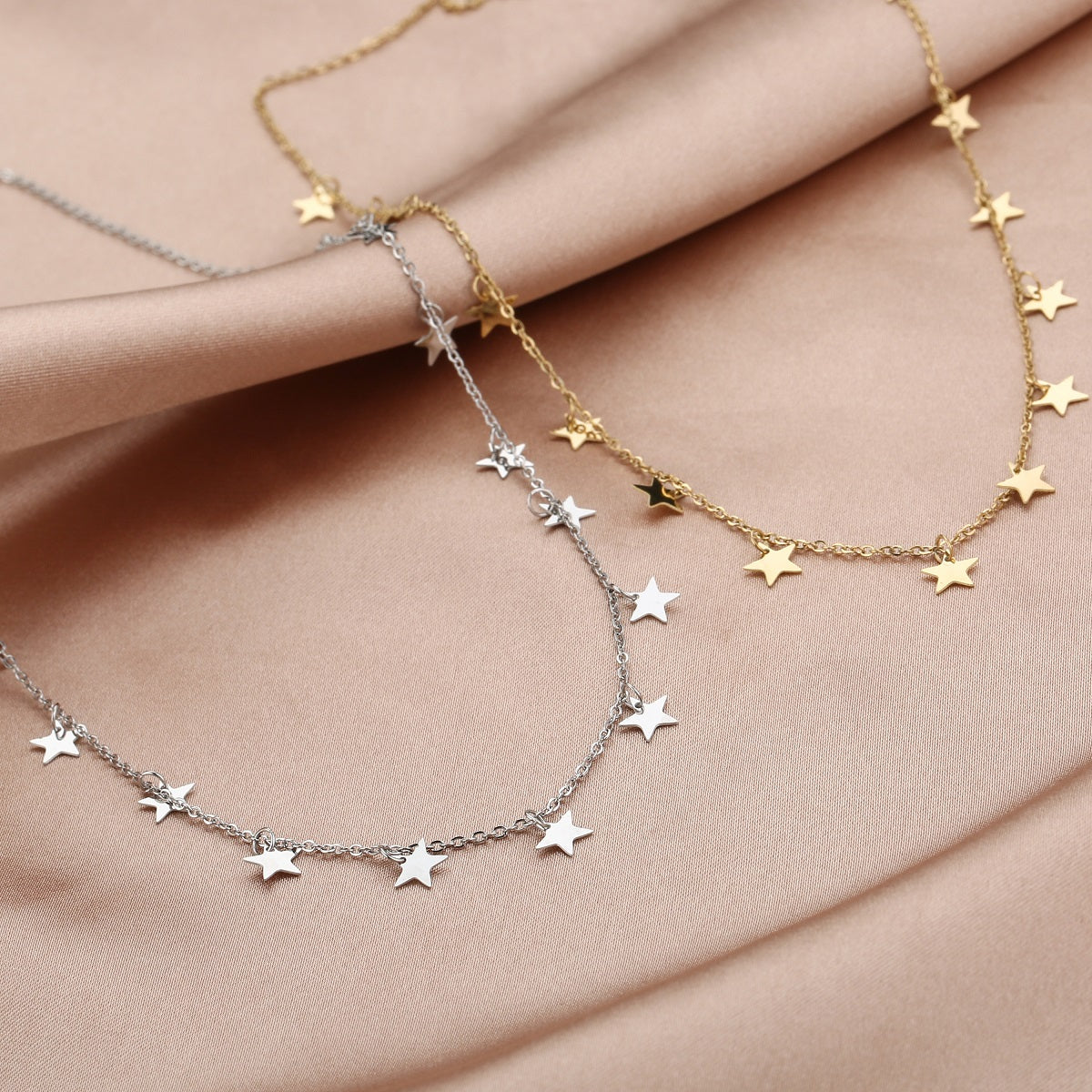 Ketting Floating Stars Goud