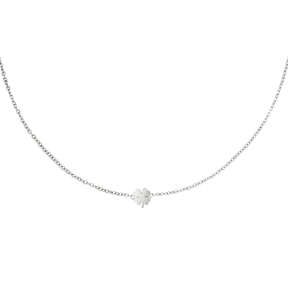 De subtiele ketting Lucky Charm Zilver is gemaakt van Stainless Steel, hierdoor is de ketting waterproof en verkleurt de ketting niet wanneer hij in aanraking komt met water. De ketting is nikkelvrij en hypoallergeen. De ketting is verkrijgbaar in de kleur goud en zilver en is te bestellen op www.jenelry.com