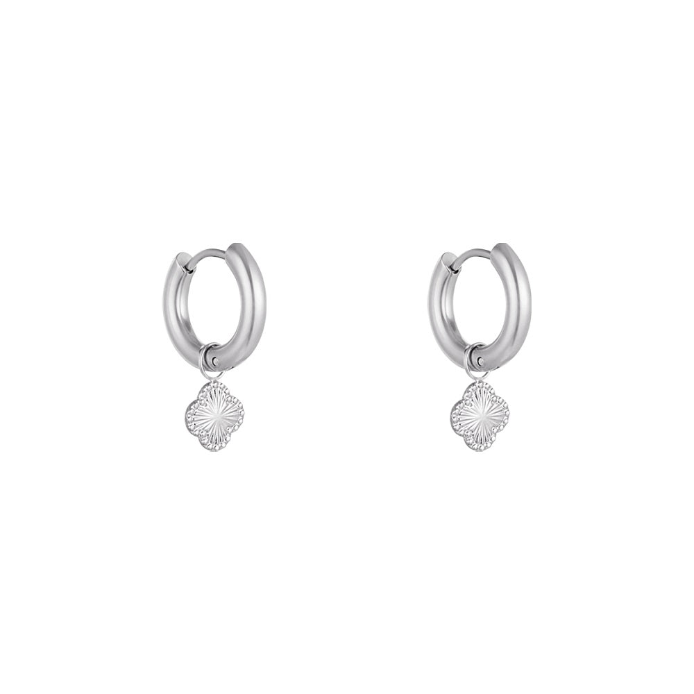 Oorbellen Clover Zilver