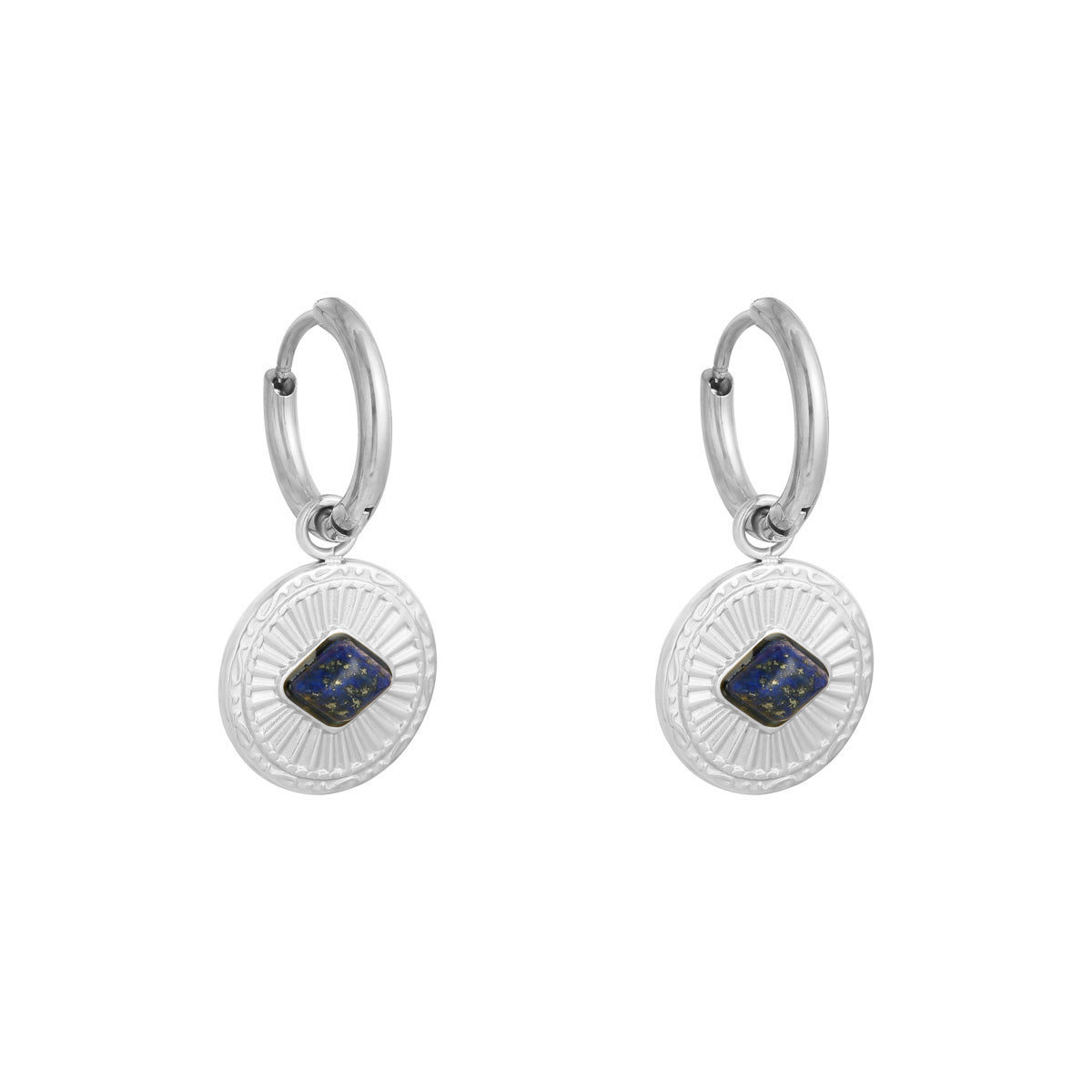 Oorbellen Eye Catcher Zilver waterproof stainless steel oorbellen die niet verkleuren. Verkrijgbaar in goud en zilver. www.jenelry.com