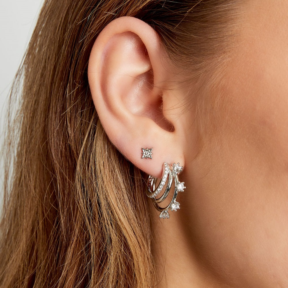 Oorbellen Northern Star Zilver