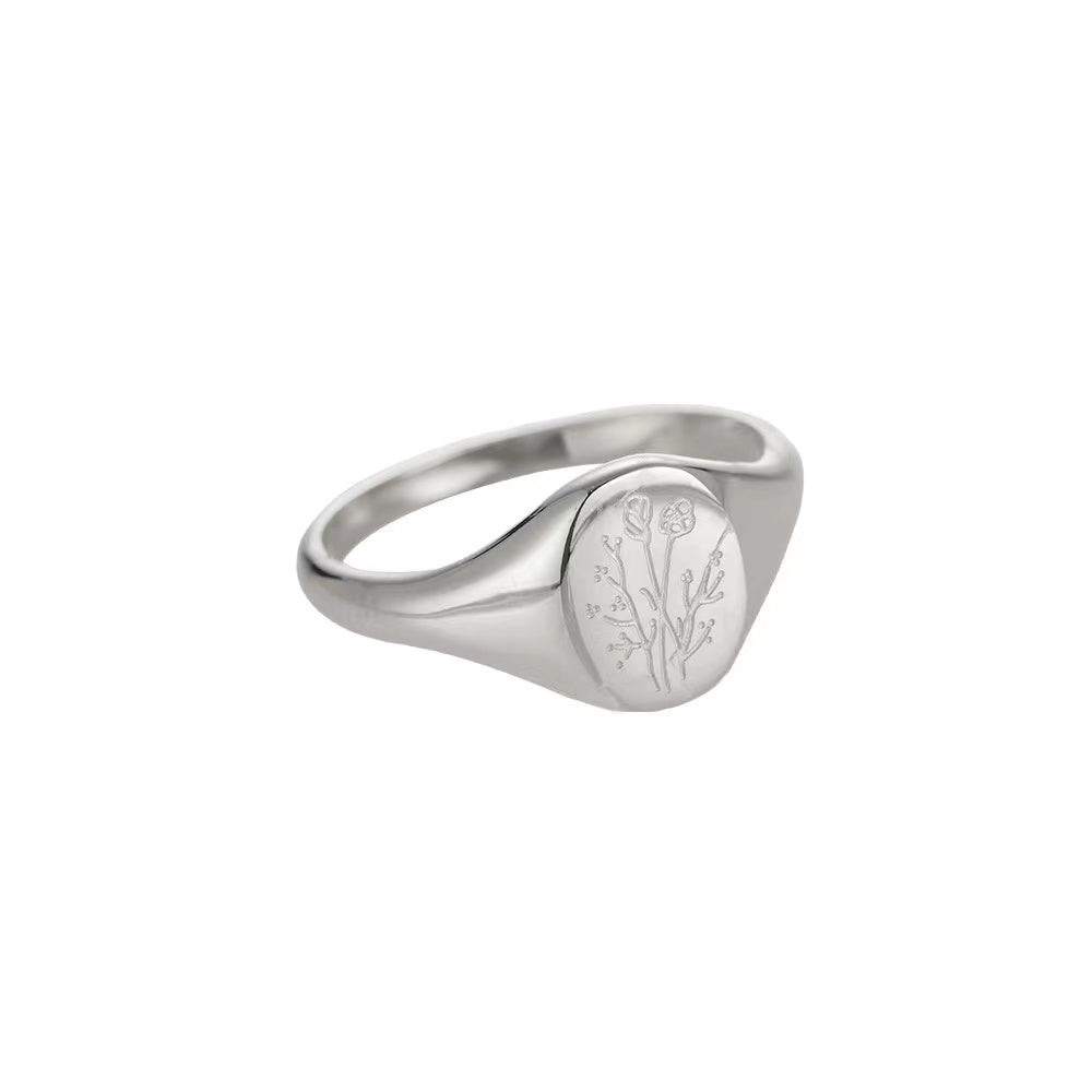 Gezicht omhoog perspectief uniek Ring Bloom Zilver - Waterproof sieraden – Jenelry