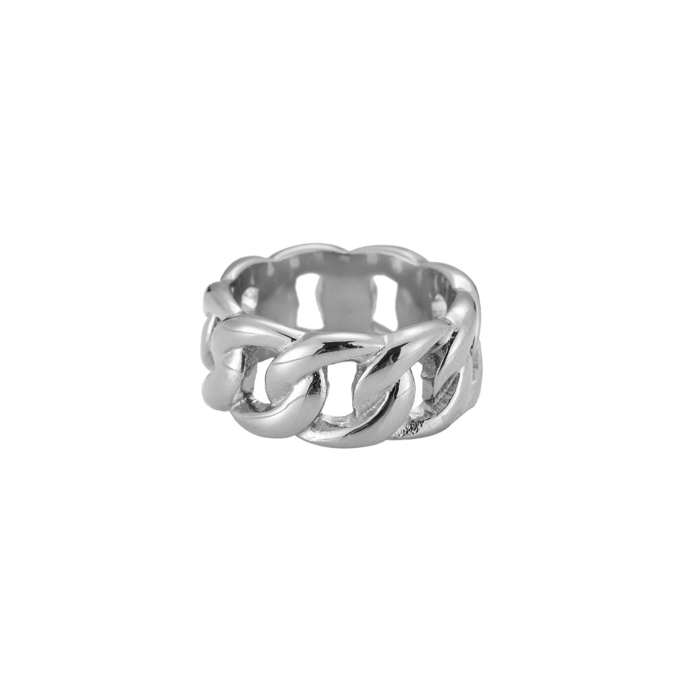 Grove waterproof ring zilver, Chunky Ring Zilver die niet verkleurt. Draag deze grove ring tijdens het douchen of het zwemmen, de ring verkleurt niet. De sieraden blijven mooi bij contact met water. Shop nu de meest on-trend sieraden op www.jenelry.com