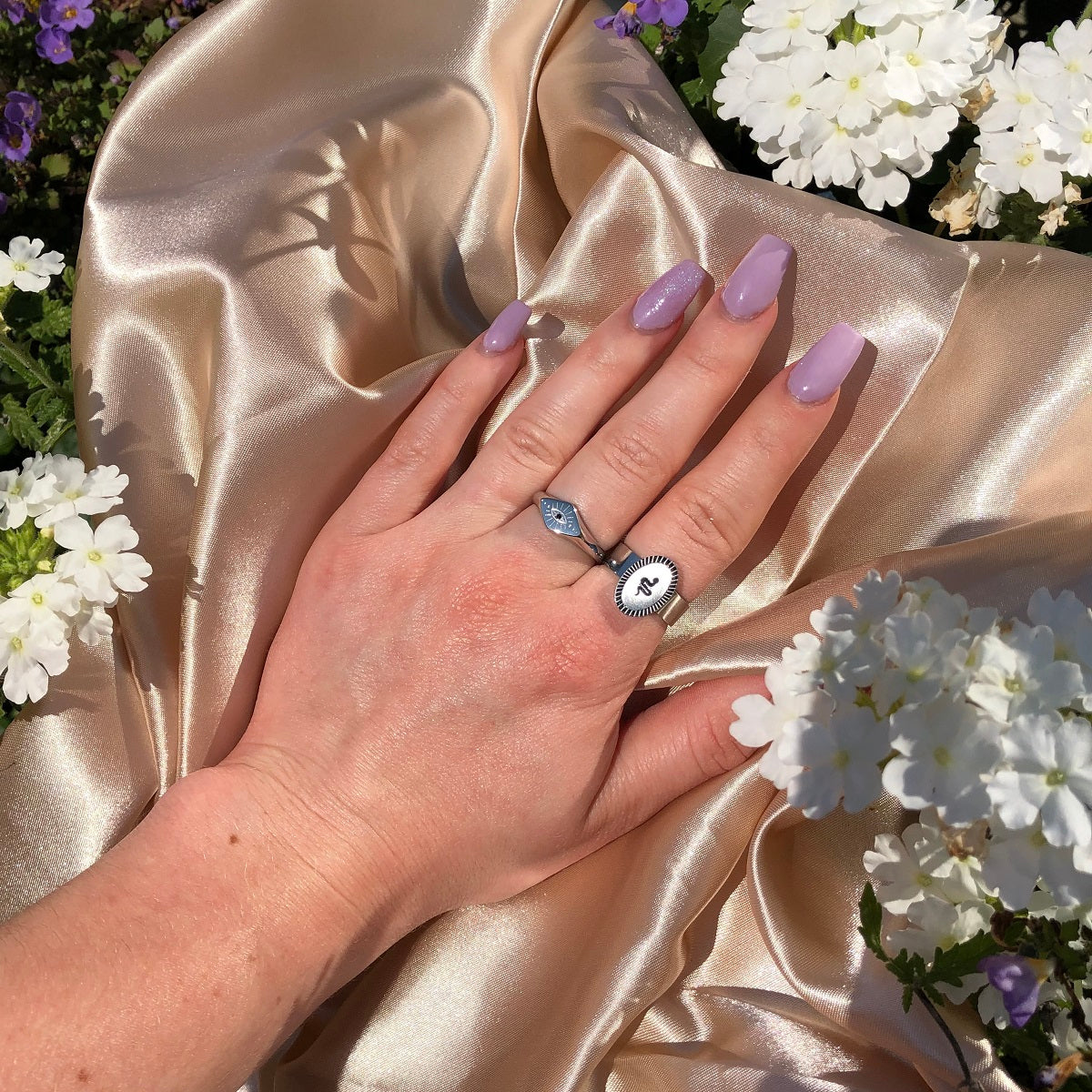 SALE - Ring Discrete Snake Zilver