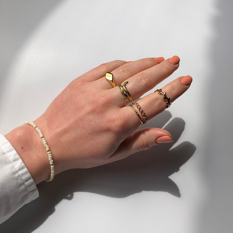 Ring Viper Goud, waterproof stainless steel ring, jenelry.com