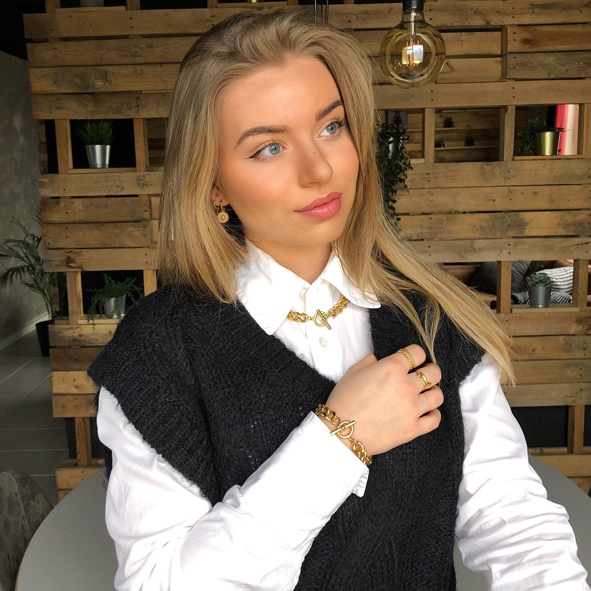 Armband Chunky Chain Bold Goud