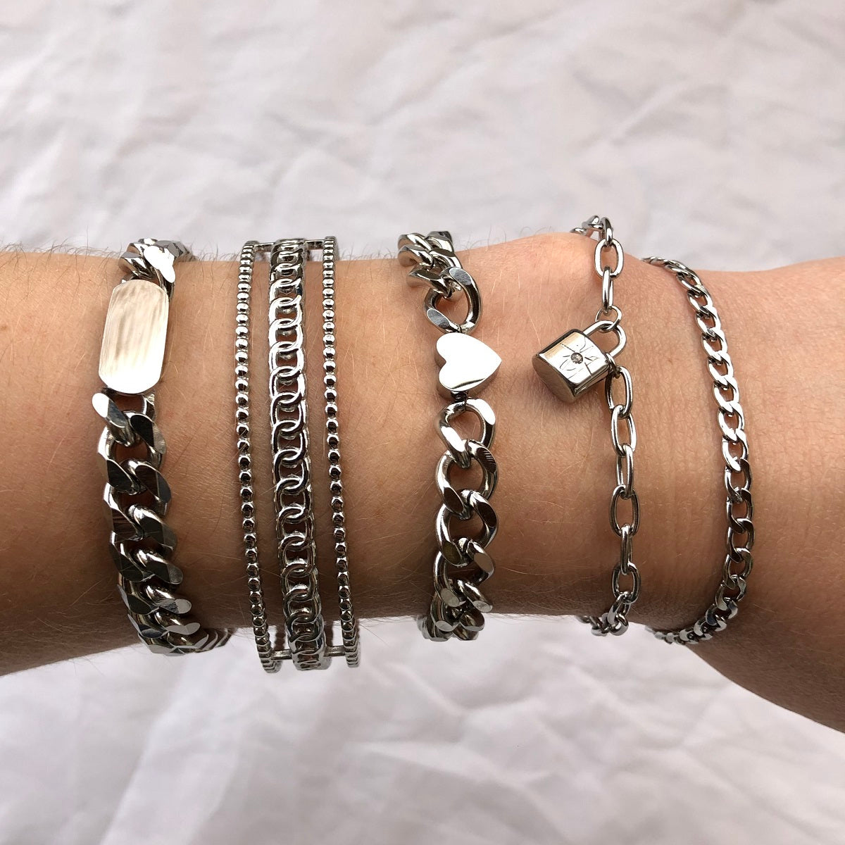 Armband Chunky Chain Babe Zilver