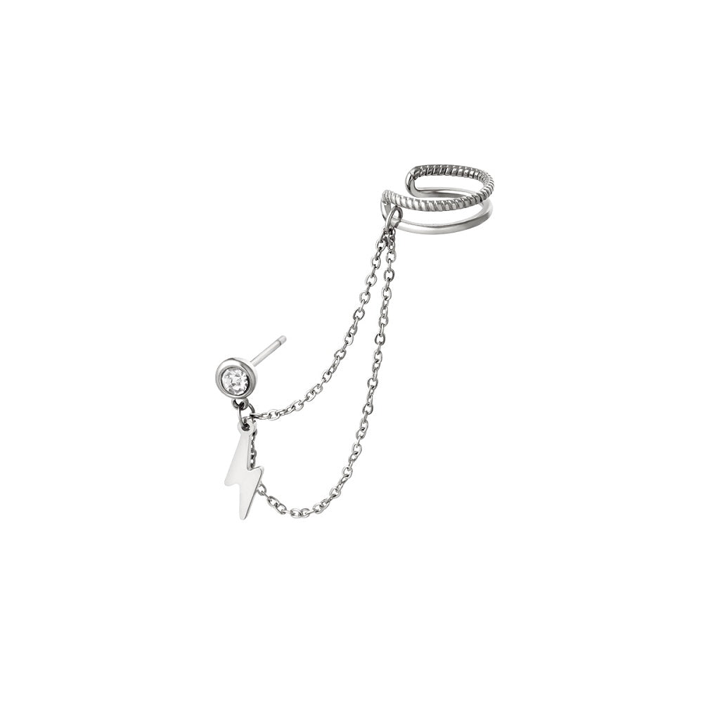 Ear Cuff Chained Lightning Zilver