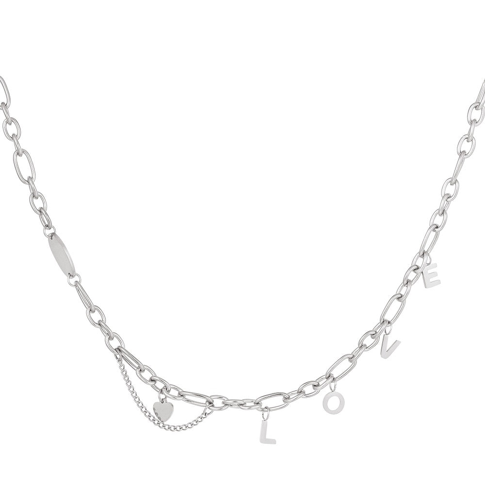 Ketting Chunky Love Zilver